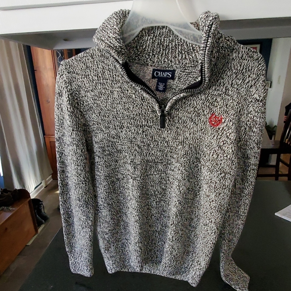Chaps 1/4 zip sweater, boys M